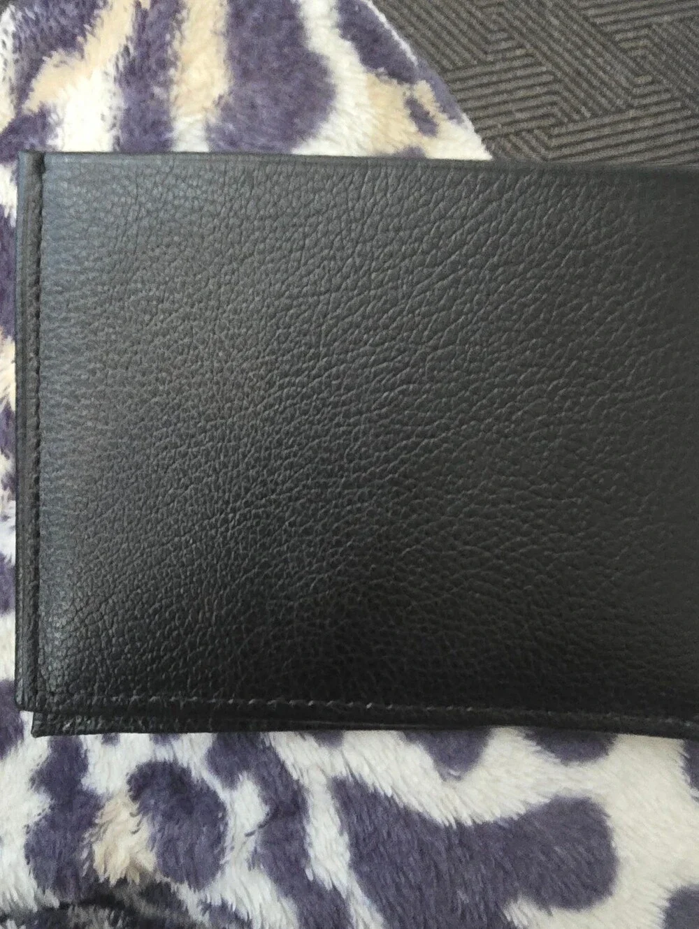 Men's Black Leather Wallet Card & Key Holder
